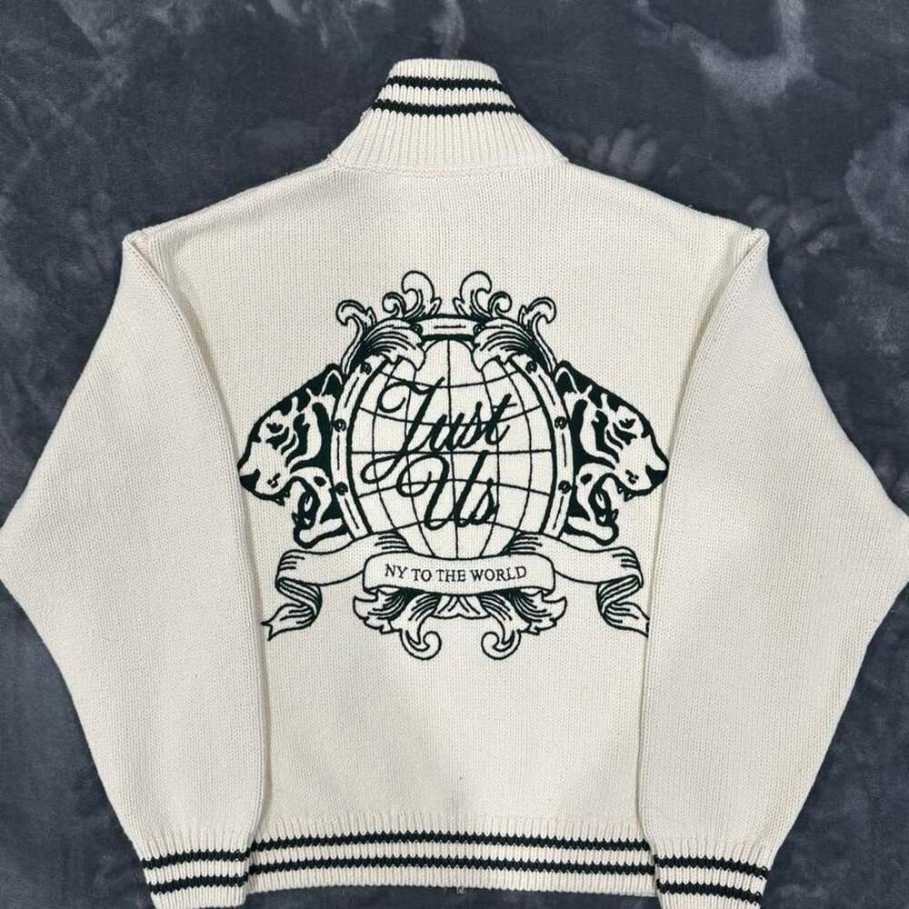 Kith Wyona Zip Up Cardigan Size M Off White Knit Tiger Just Us